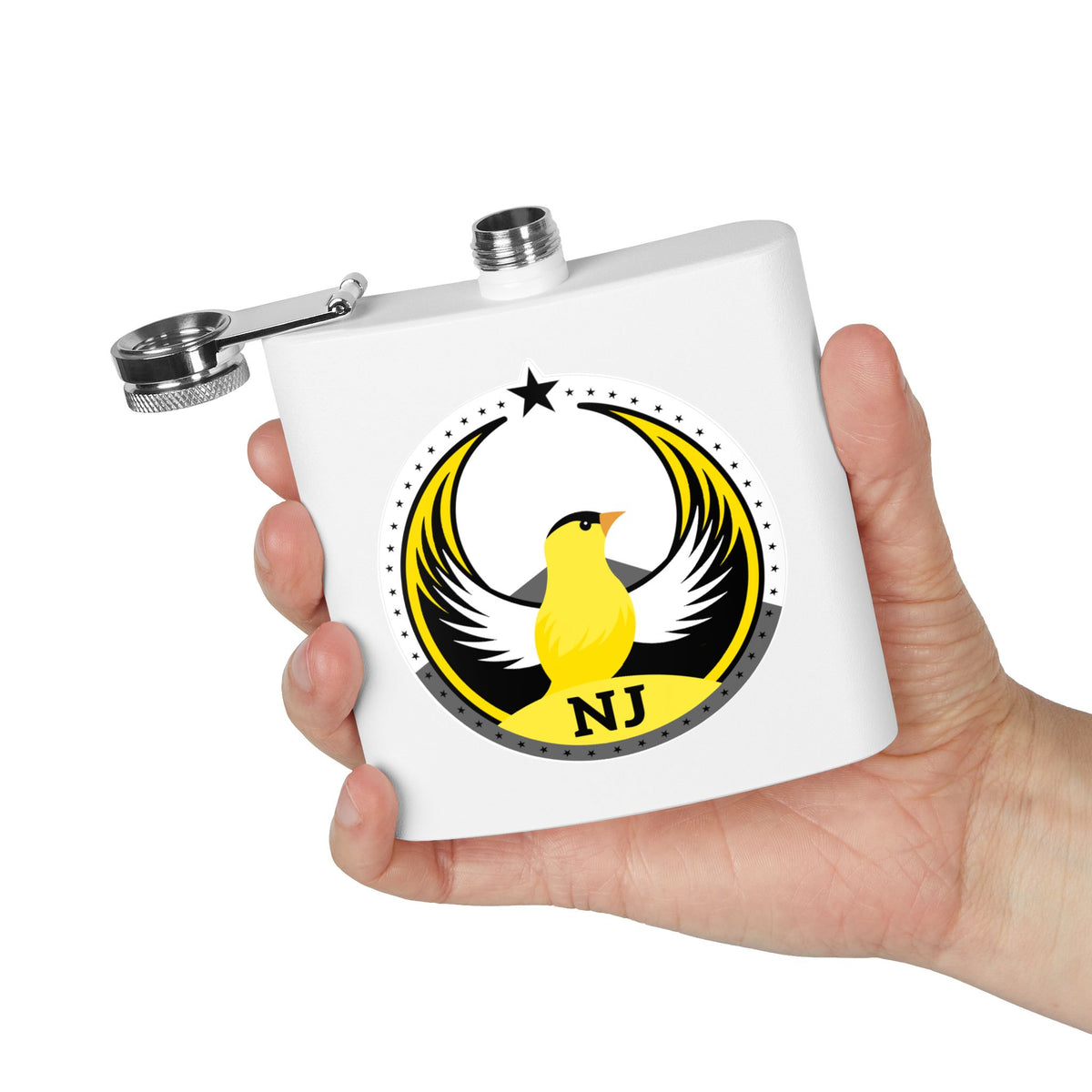 Bird Rebels 6oz Stainless Steel Flask – NJ – Light