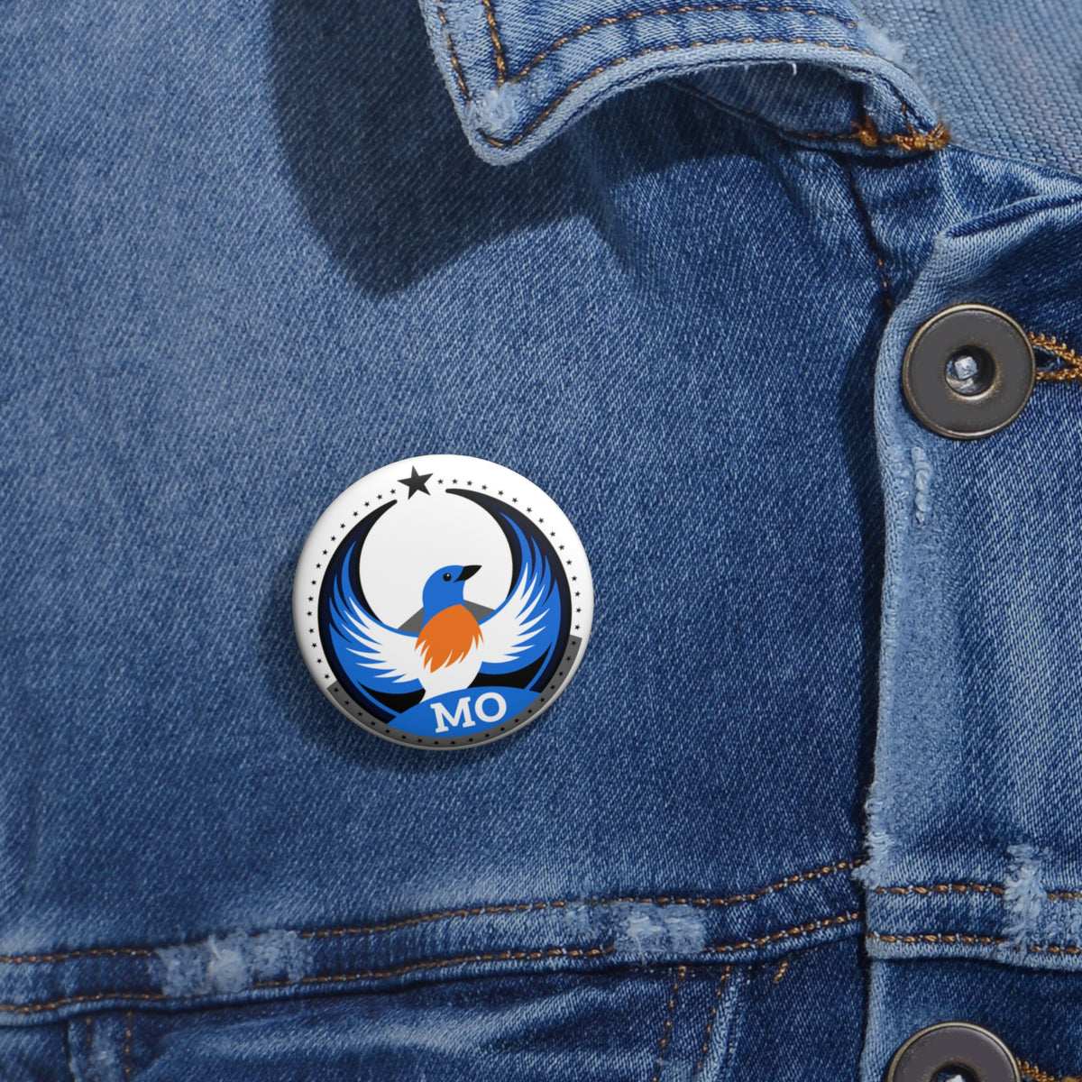 Bird Rebels Custom Pin Button – MO – Light