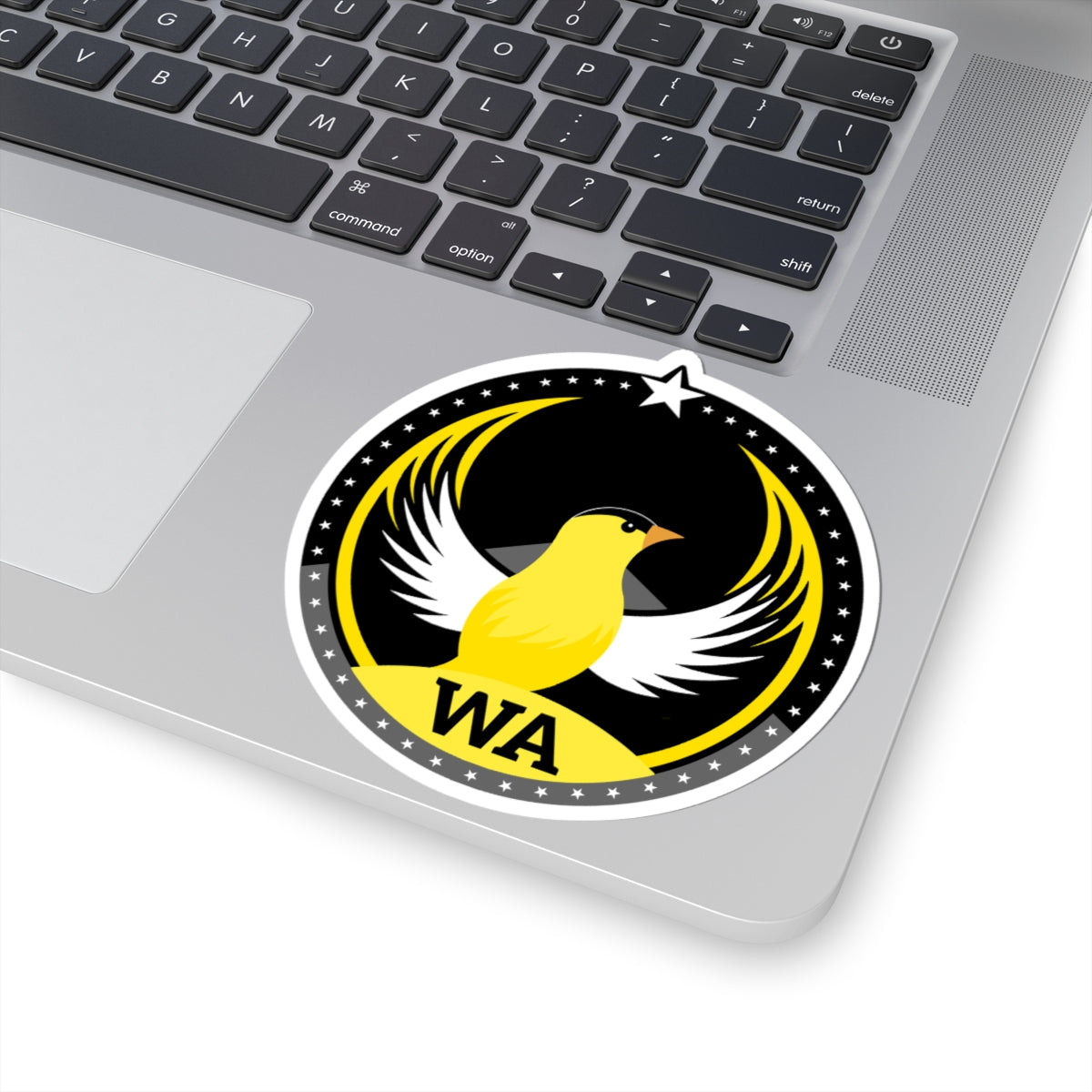 Washington American Goldfinch Dark Kiss-Cut Sticker | Bird Rebels WA Community Pride Decal