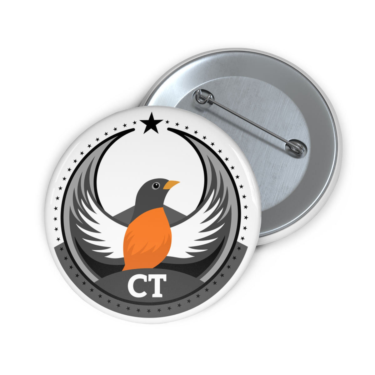 Bird Rebels Pin Button – CT – Light