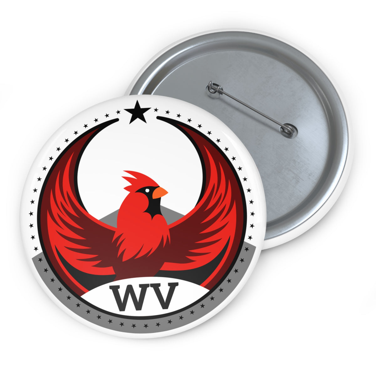 Bird Rebels Pin Button – WV – Light