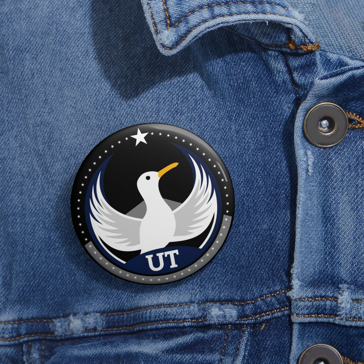 Bird Rebels Pin Button – UT – Dark