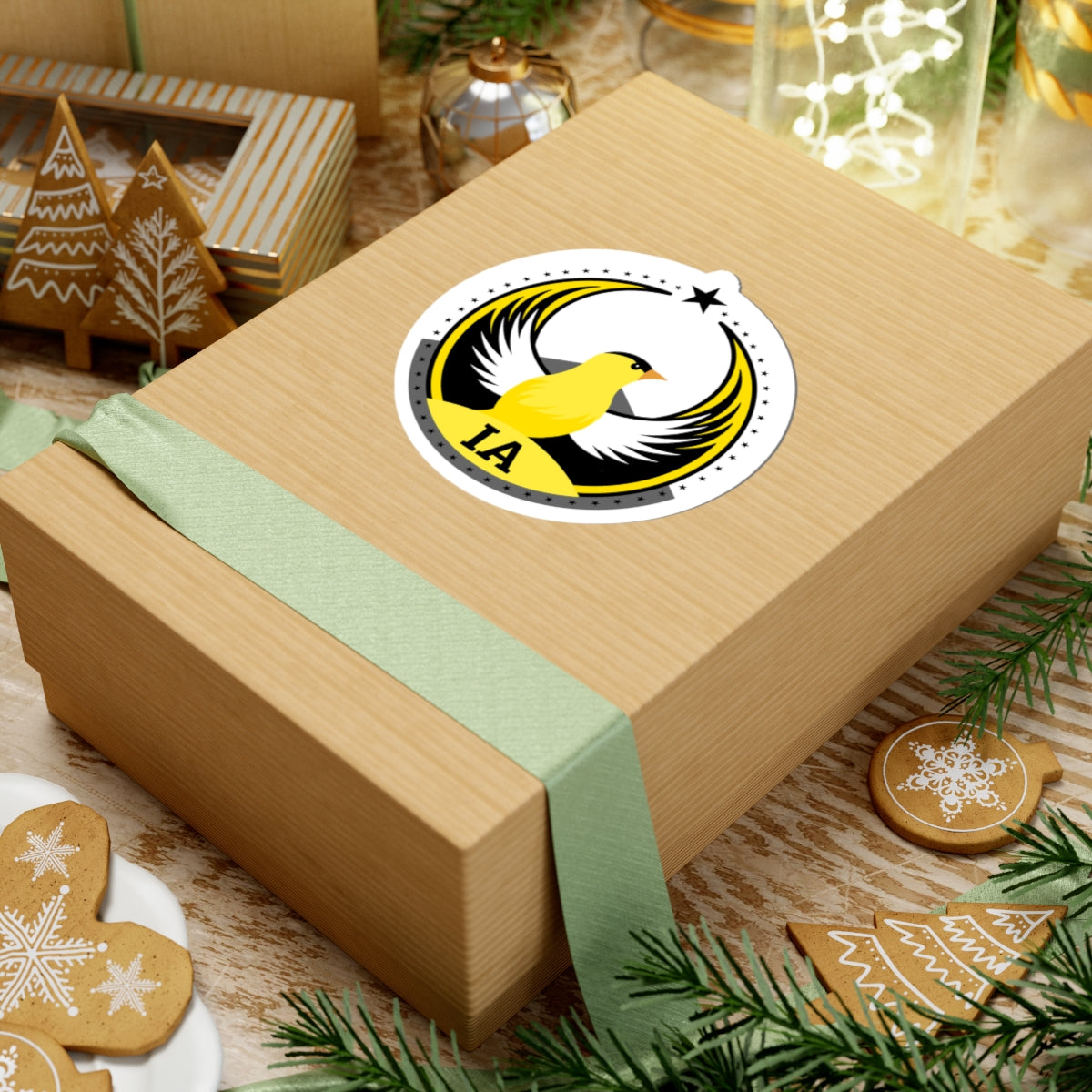 Iowa Eastern Goldfinch Light Kiss-Cut Sticker | Bird Rebels IA Community Pride Decal