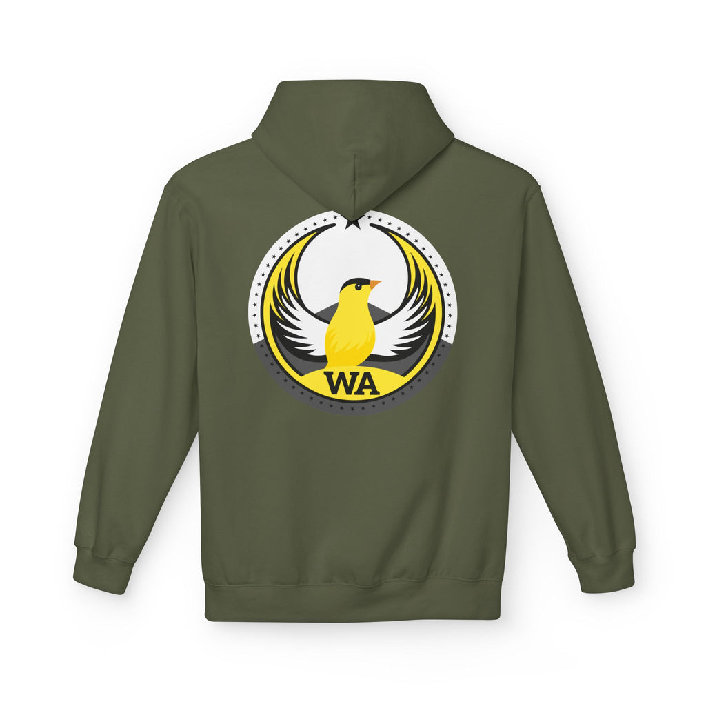 Bird Rebels Midweight Softstyle Fleece Hoodie – WA – Willow Goldfinch – Light