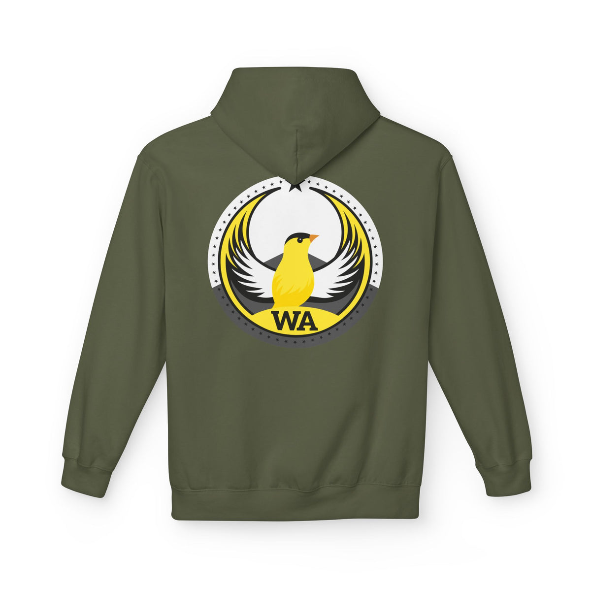 Bird Rebels Midweight Softstyle Fleece Hoodie – WA – Willow Goldfinch – Light