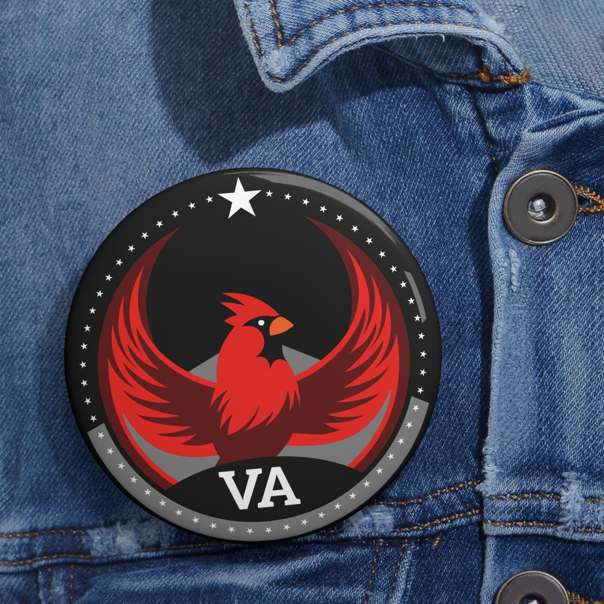 Bird Rebels Pin Button – VA – Dark