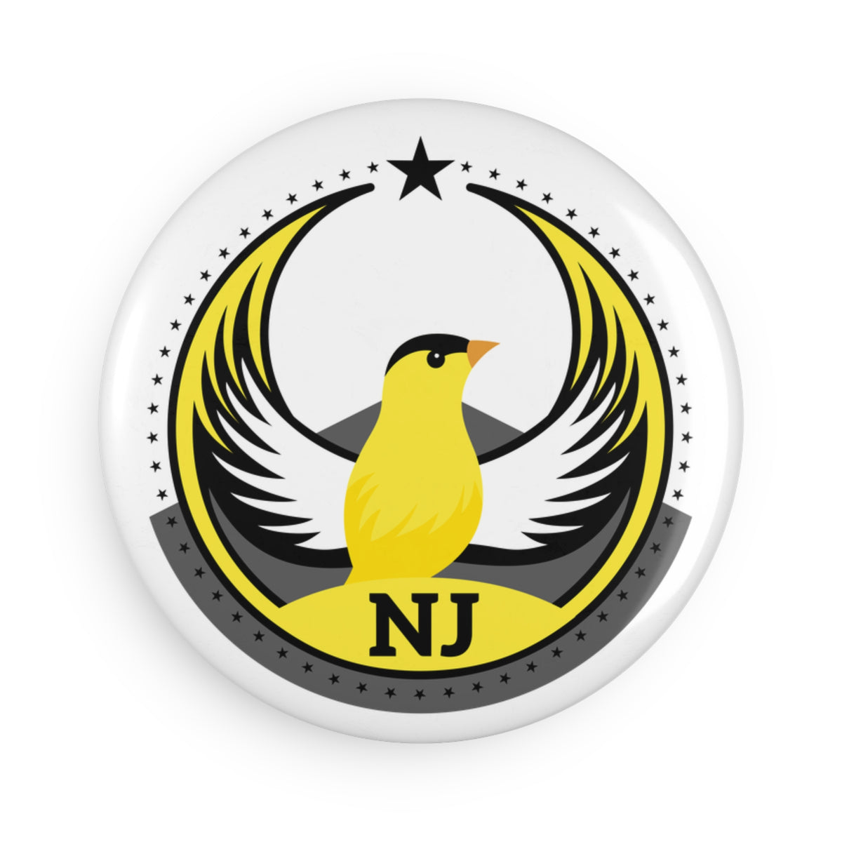 Bird Rebels Round Button Magnet – NJ – Light