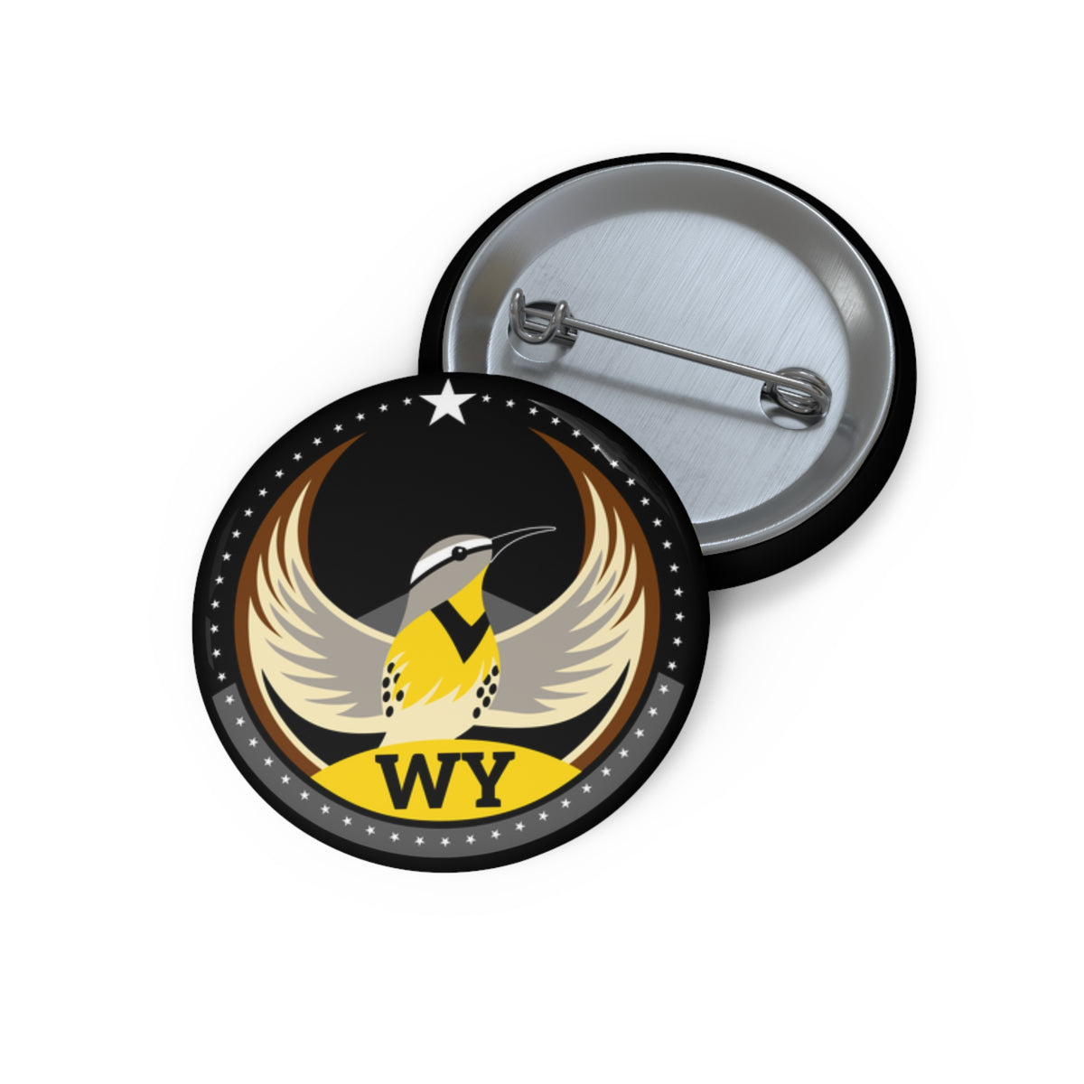 Bird Rebels Pin Button – WY – Dark