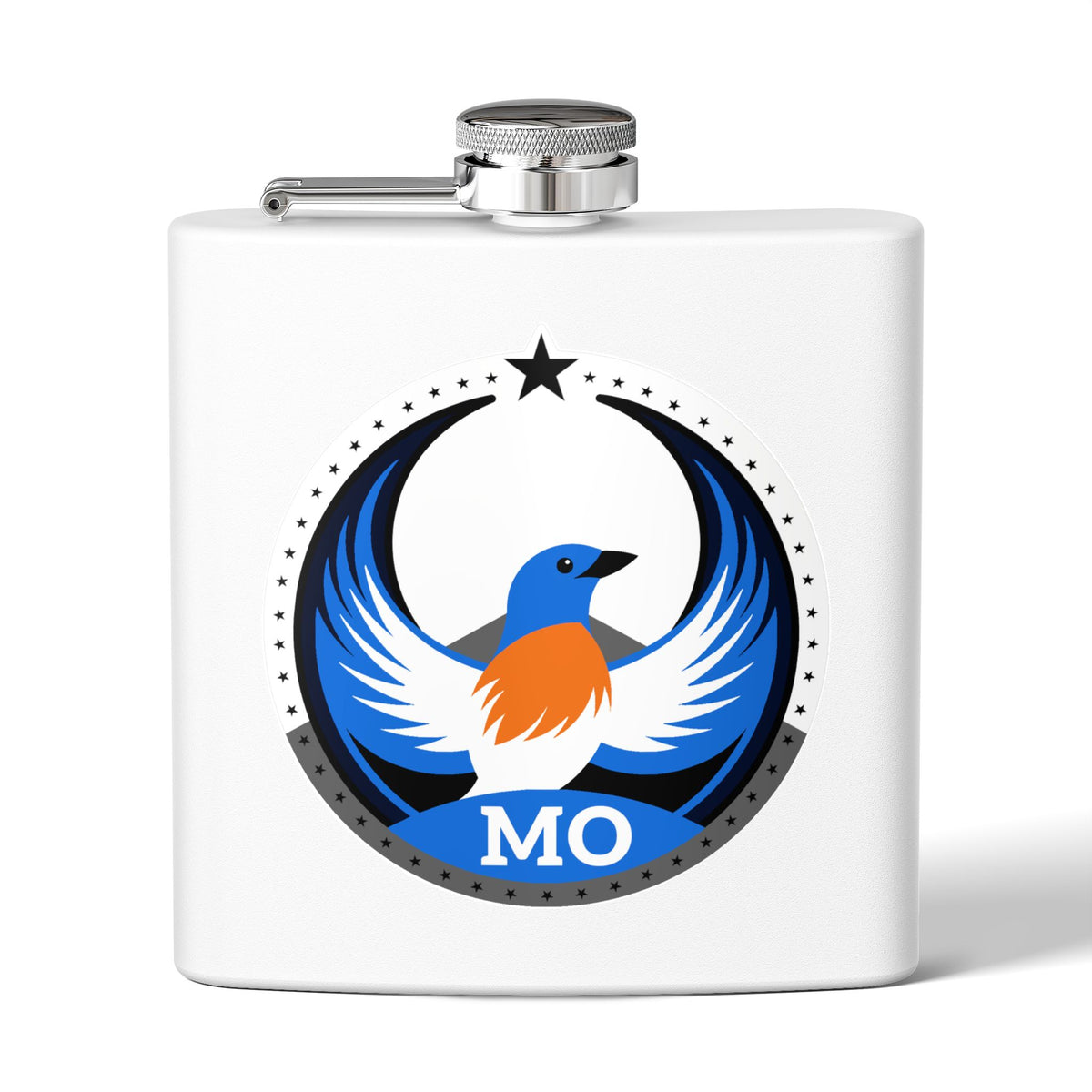 Bird Rebels 6oz Stainless Steel Flask – MO – Light