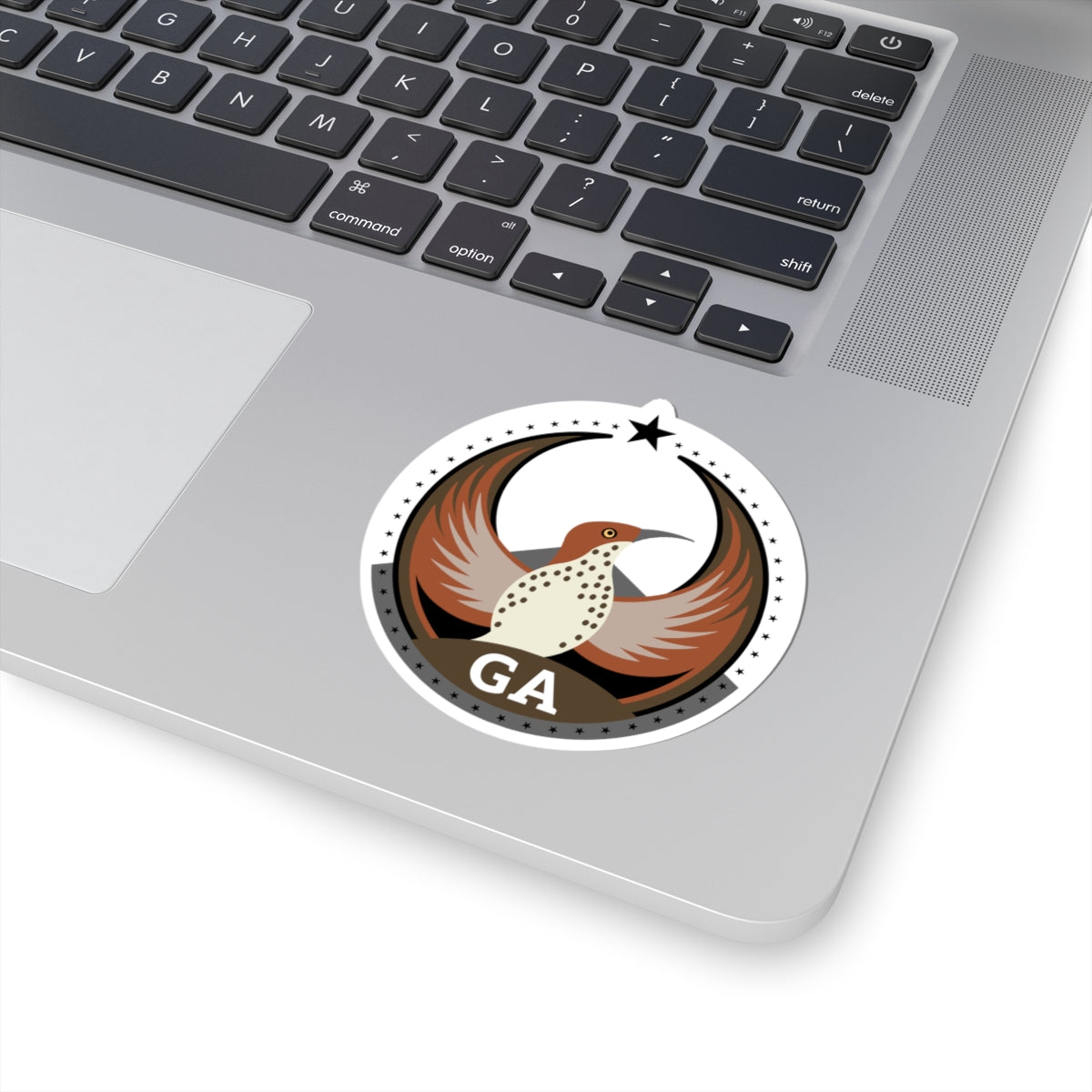 Georgia Brown Thraasher Light Kiss-Cut Sticker | Bird Rebels GA Community Pride Decal
