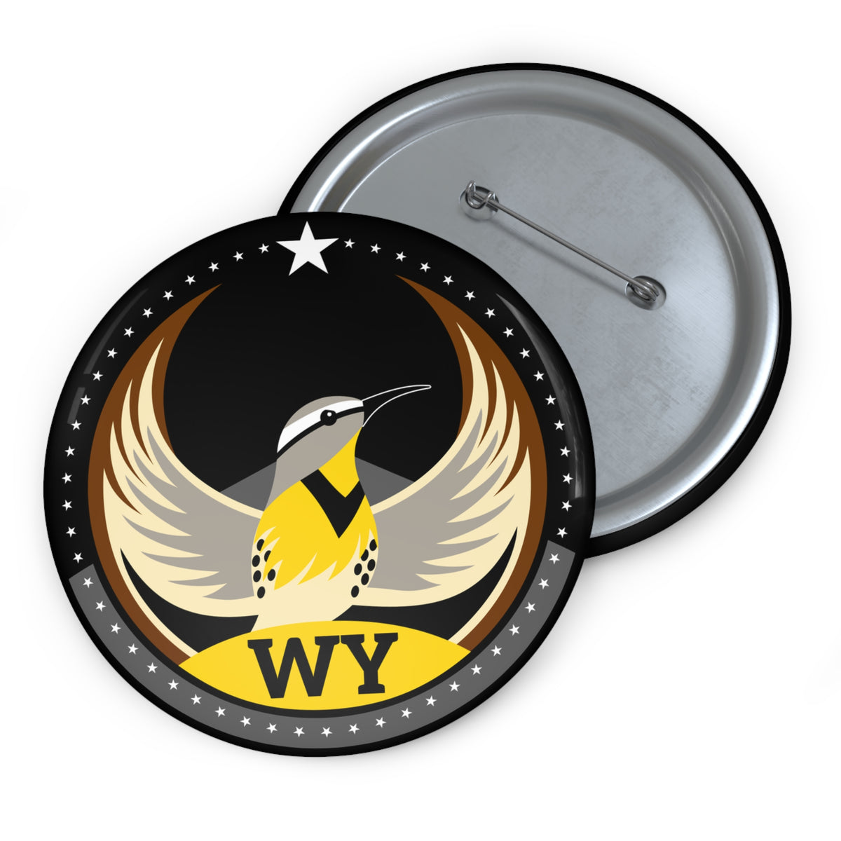 Bird Rebels Pin Button – WY – Dark
