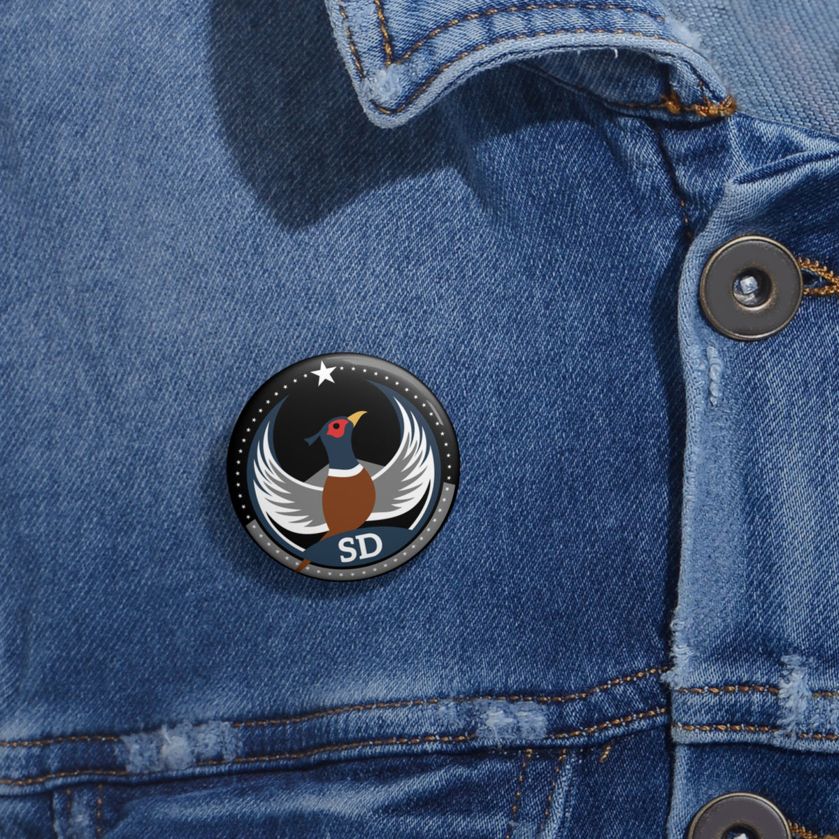 Bird Rebels Pin Button – SD – Dark