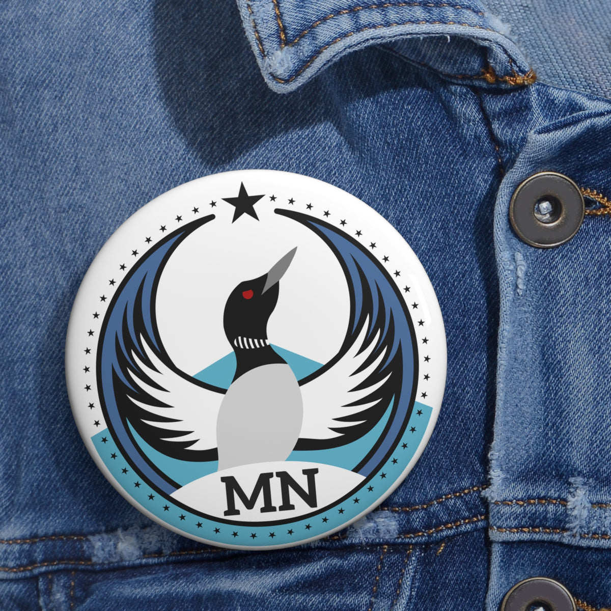 Bird Rebels Pin Button – MN – Light
