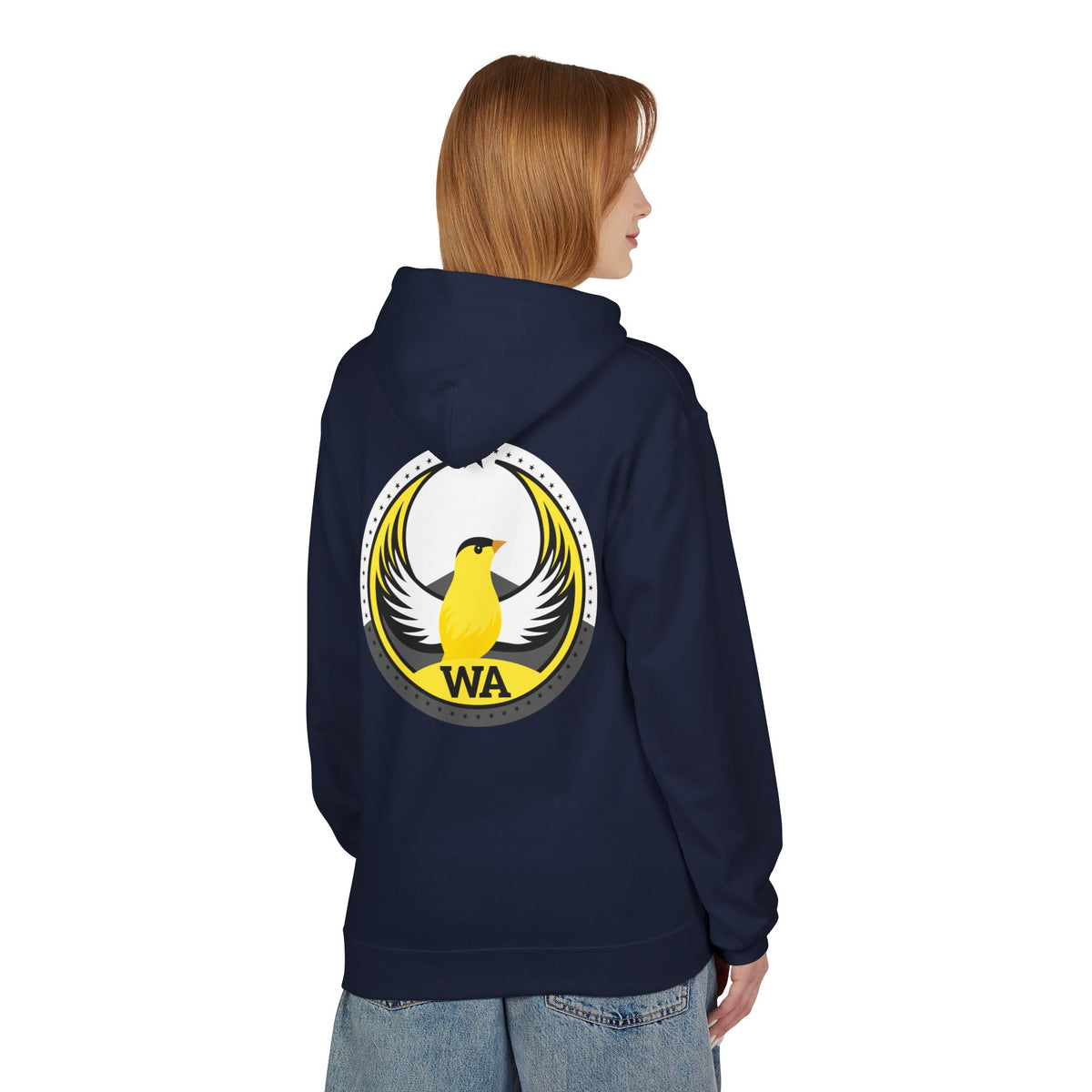 Bird Rebels Midweight Softstyle Fleece Hoodie – WA – Willow Goldfinch – Light
