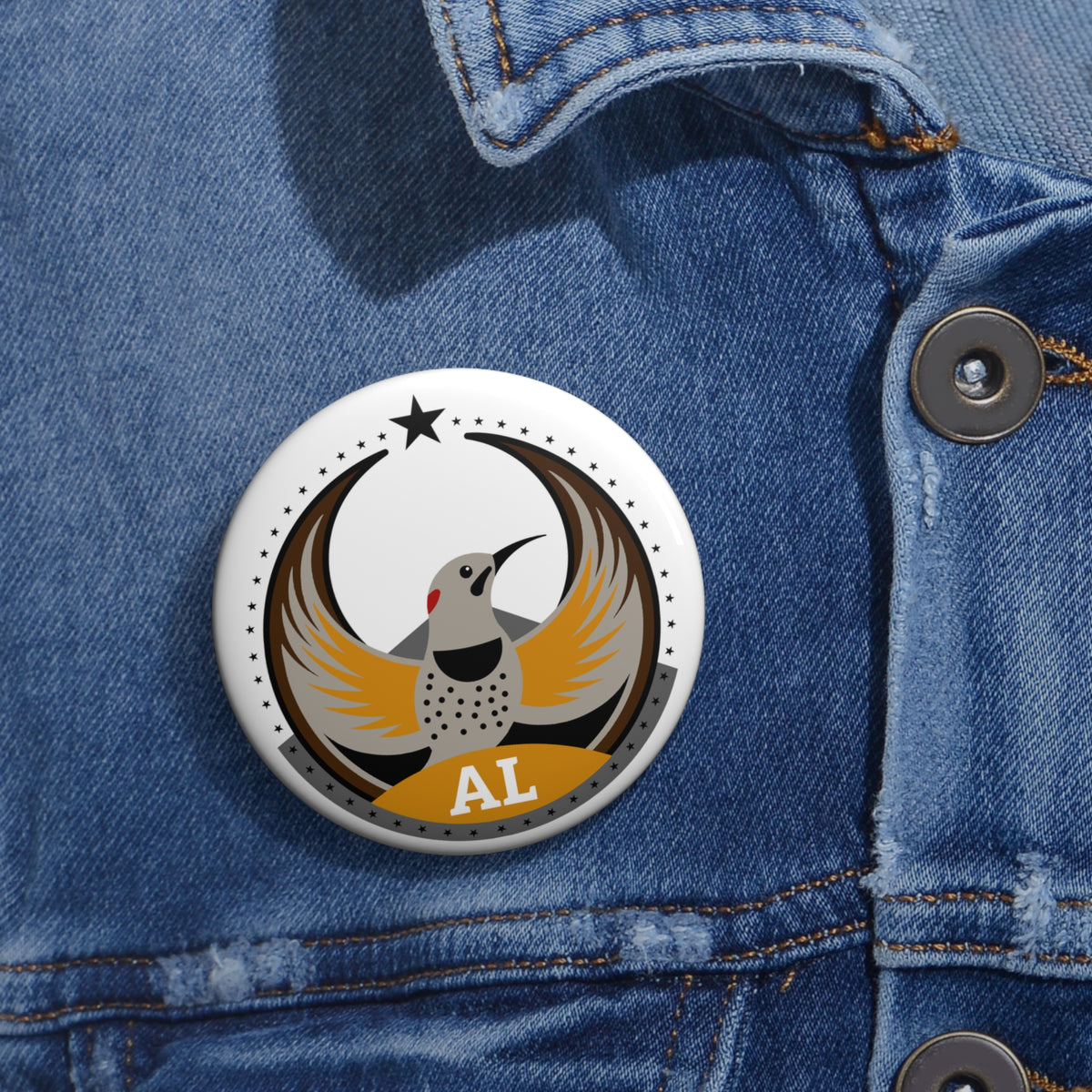 Bird Rebels Custom Pin Button – AL – Light