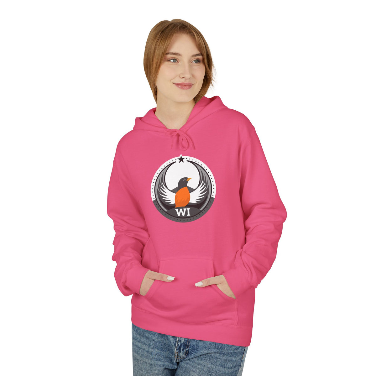 Bird Rebels Midweight Softstyle Fleece Hoodie – WI – Light