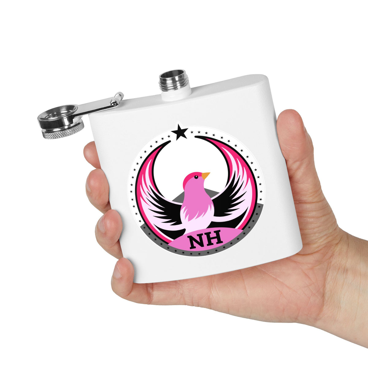 Bird Rebels 6oz Stainless Steel Flask – NH – Light