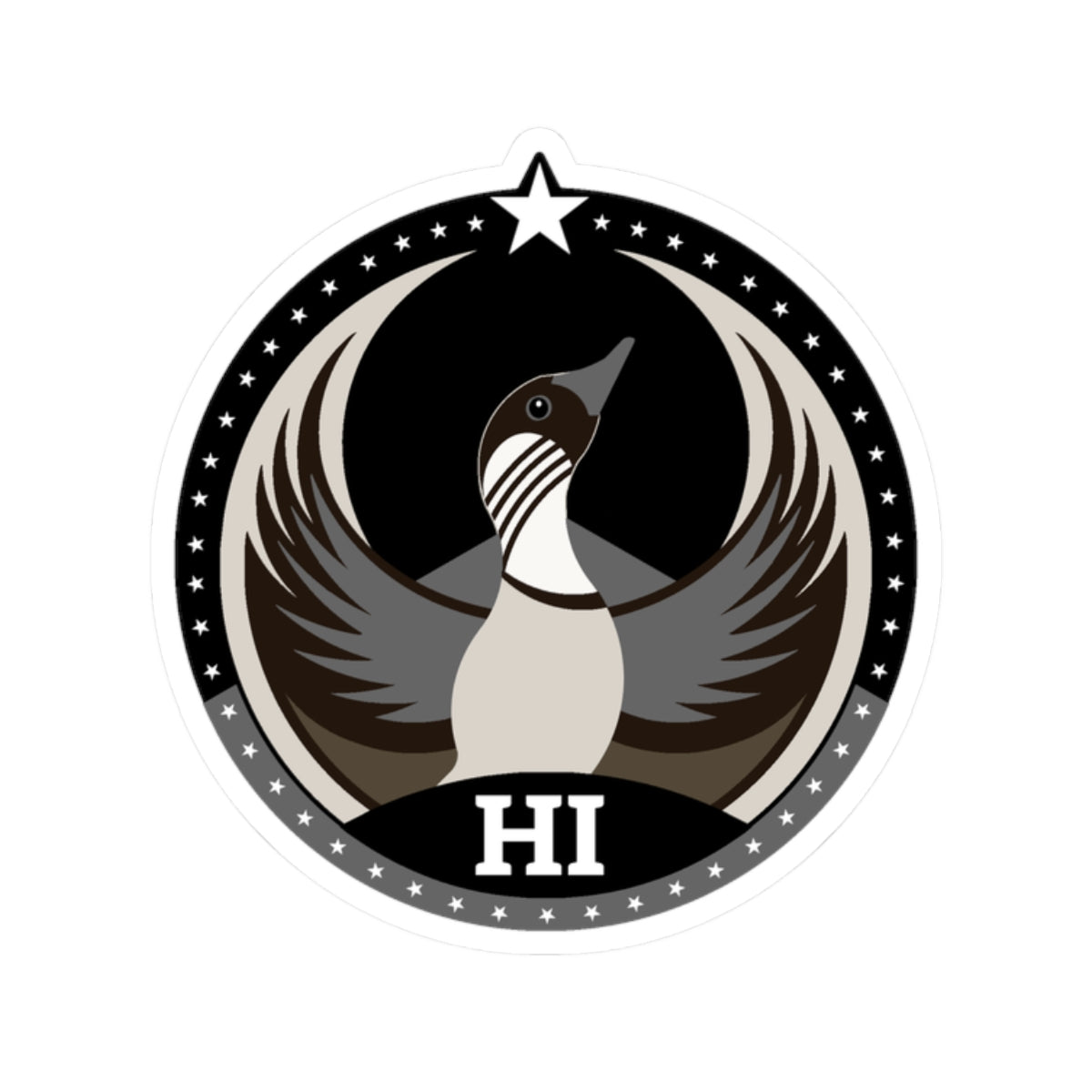 Hawaii Nēnē Dark Kiss-Cut Sticker | Bird Rebels HI Community Pride Decal