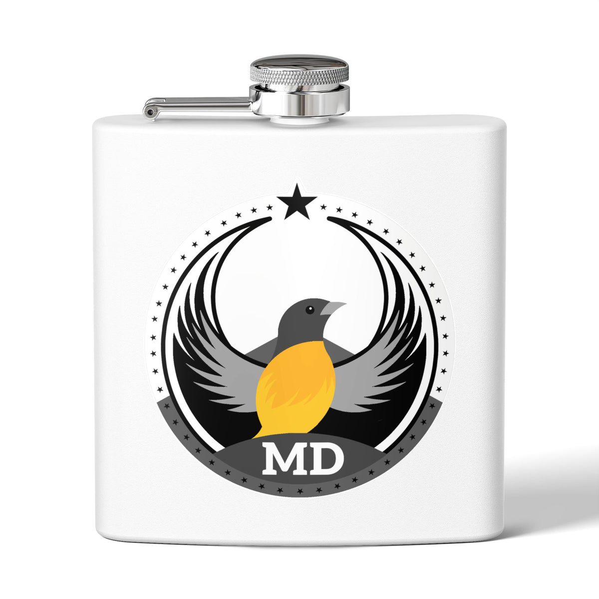 Bird Rebels 6oz Stainless Steel Flask – MD – Light