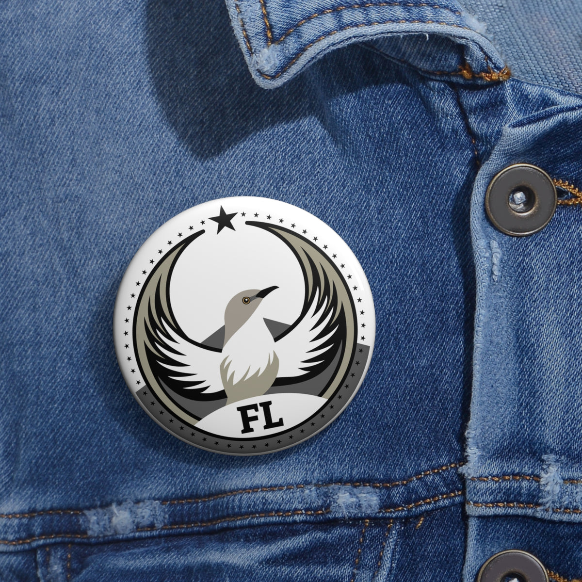Bird Rebels Pin Button – FL – Light
