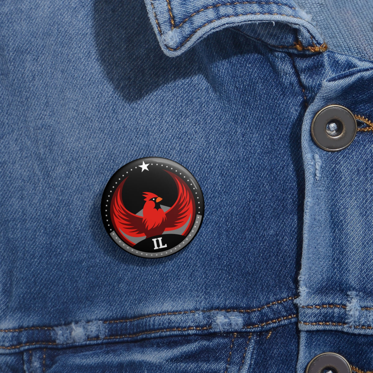 Bird Rebels Pin Button – IL – Dark