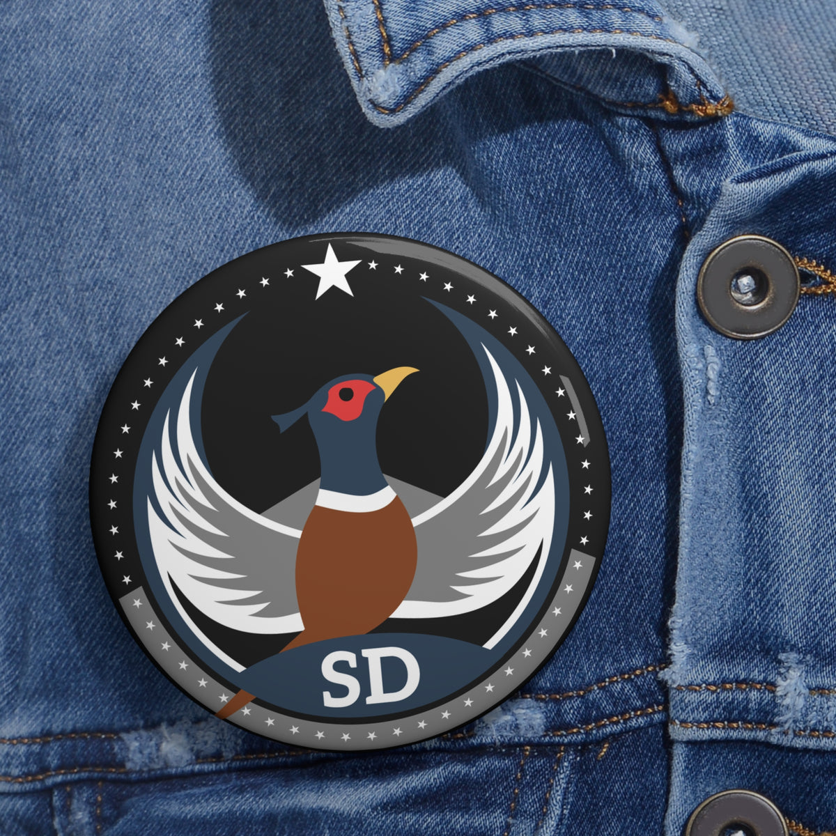 Bird Rebels Pin Button – SD – Dark