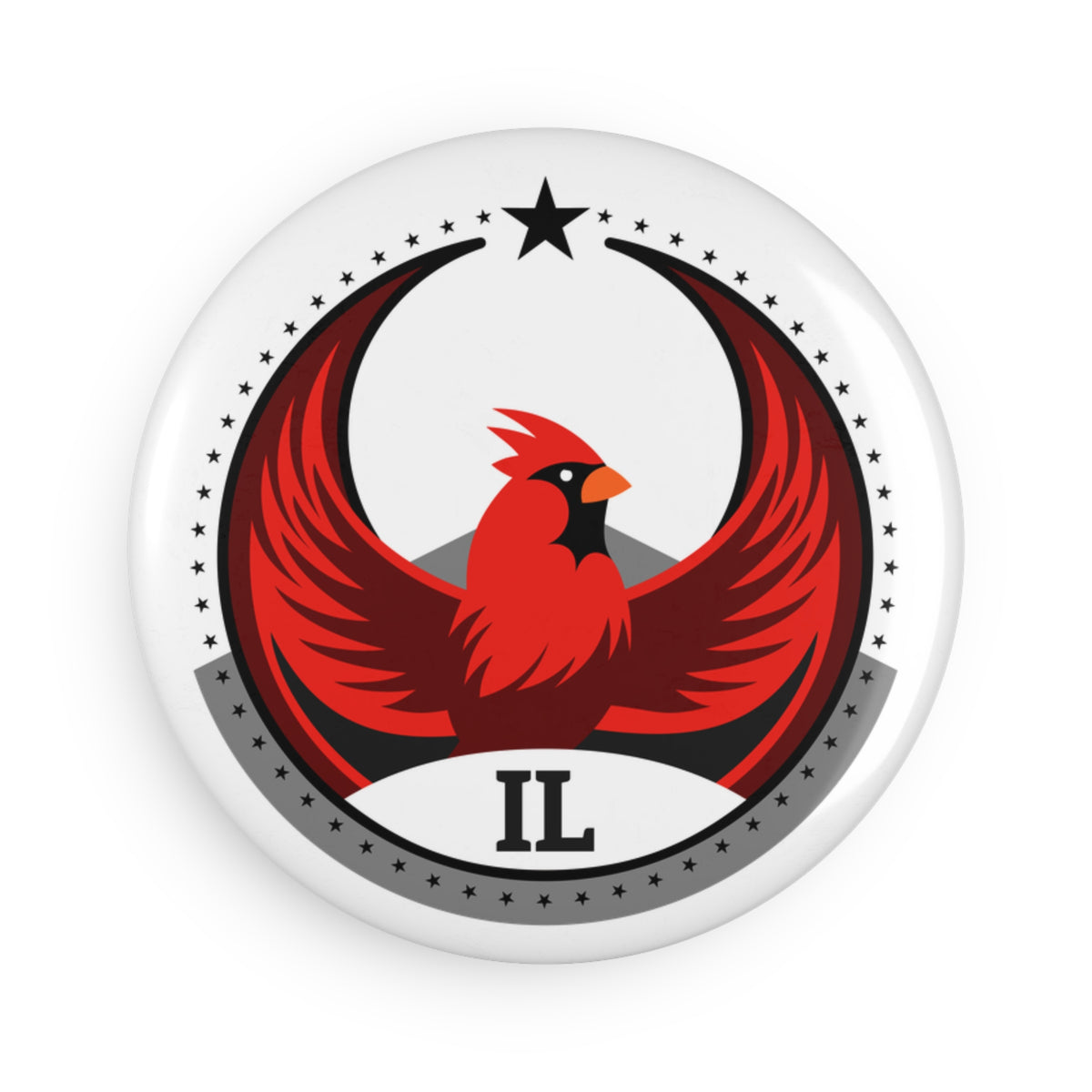 Bird Rebels Round Button Magnet – IL – Light