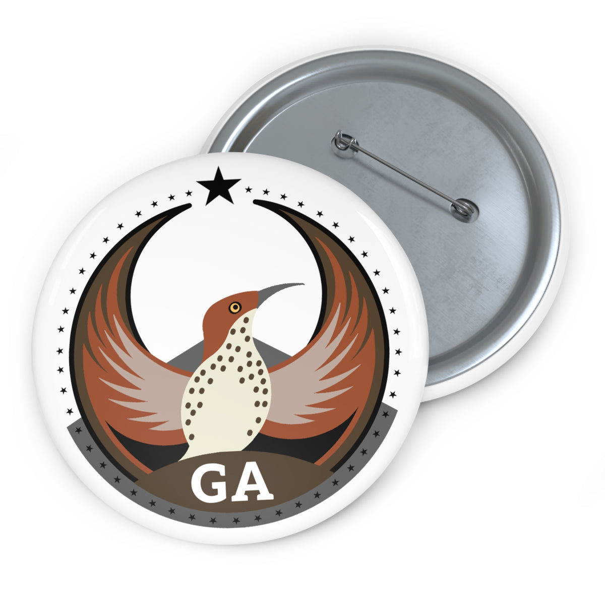 Bird Rebels Custom Pin Button – GA – Light