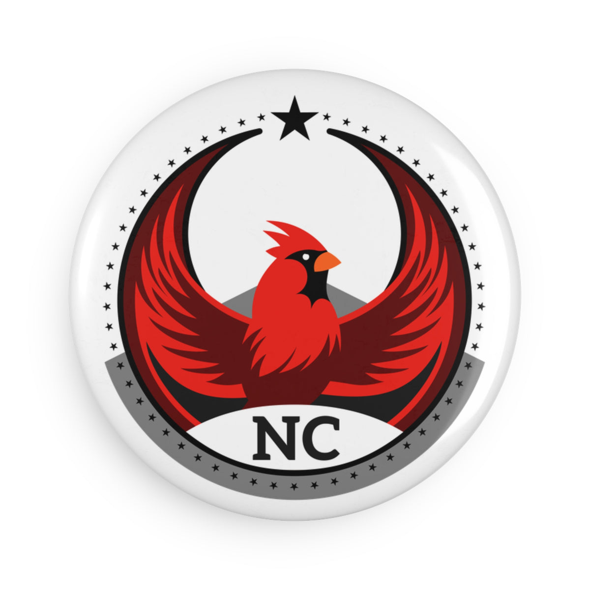 Bird Rebels Round Button Magnet – NC – Light