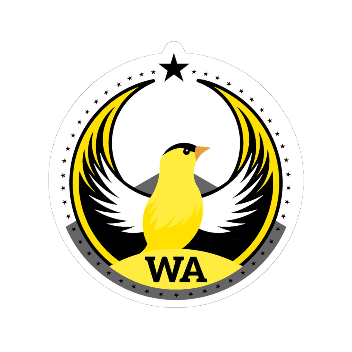 Washington American Goldfinch Light Kiss-Cut Sticker | Bird Rebels WA Community Pride Decal