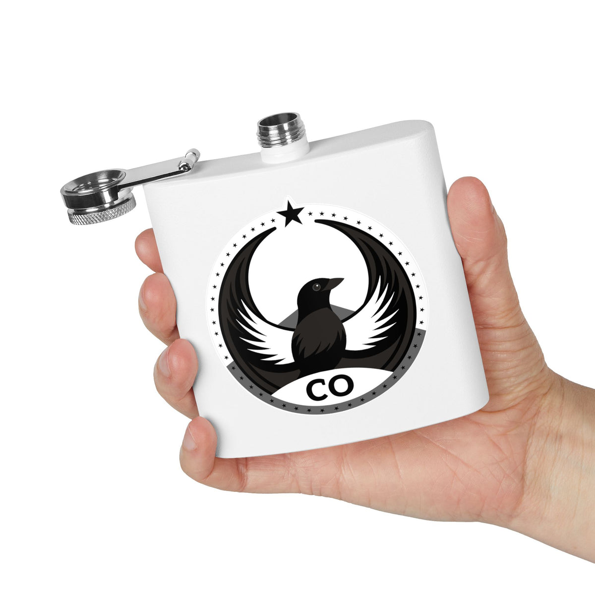 Bird Rebels 6oz Stainless Steel Flask – CO – Light