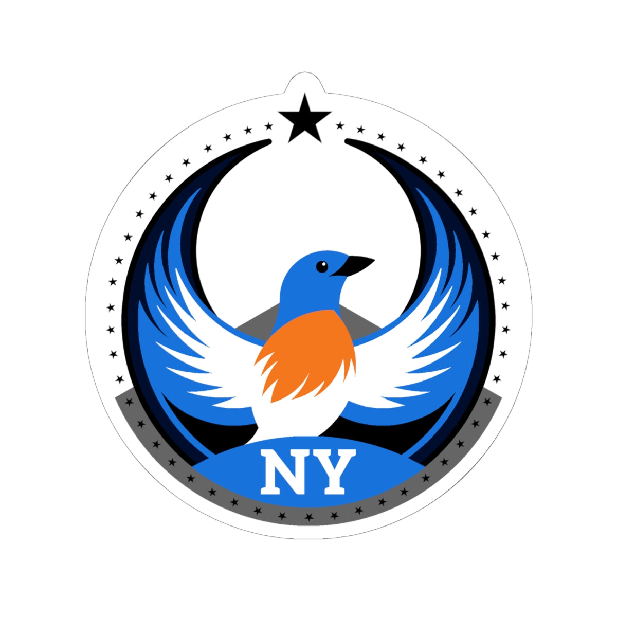 New York Eastern Bluebird Light Kiss-Cut Sticker | Bird Rebels NY Community Pride Decal