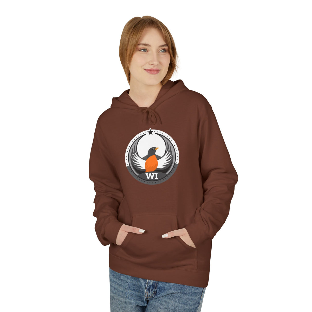 Bird Rebels Midweight Softstyle Fleece Hoodie – WI – Light