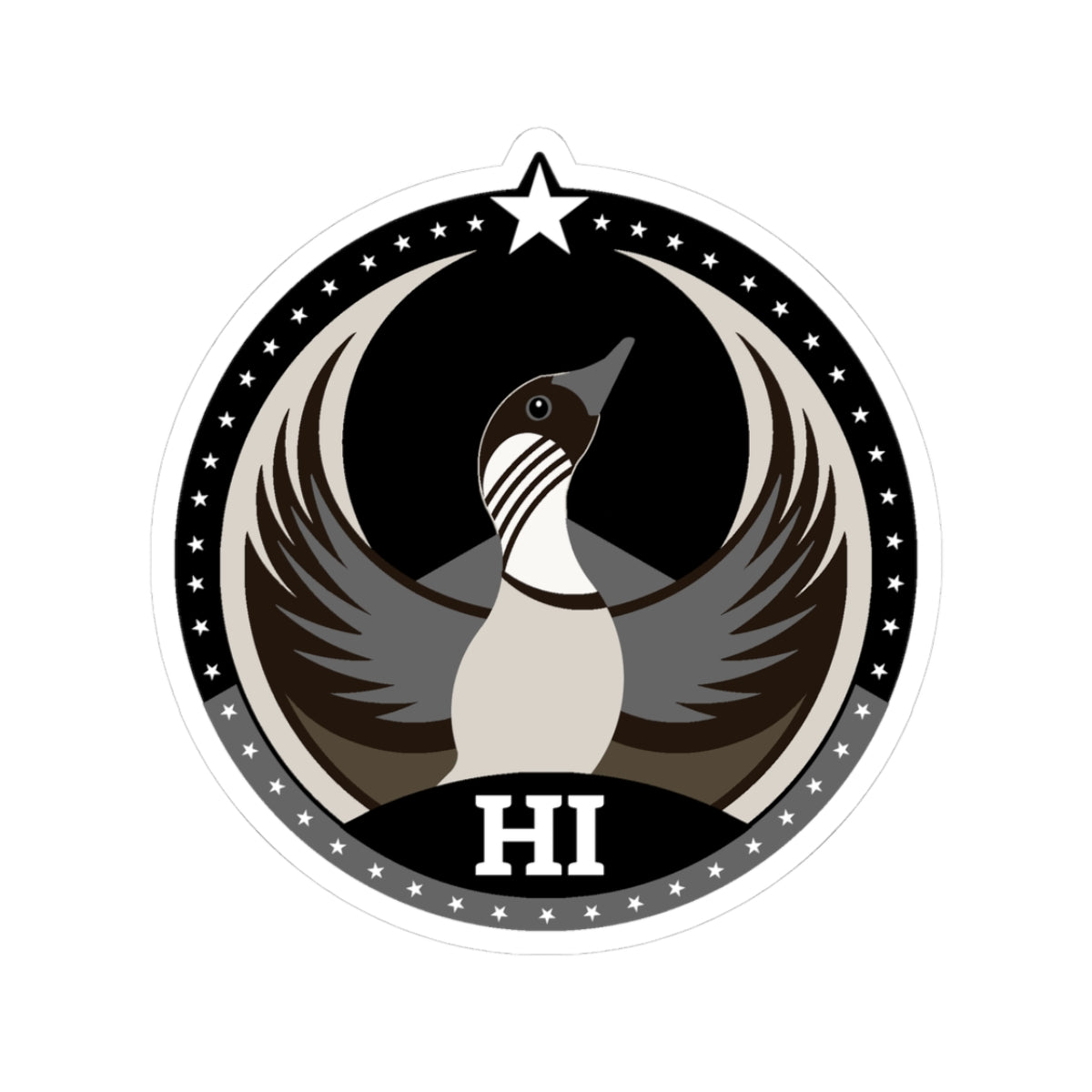 Hawaii Nēnē Dark Kiss-Cut Sticker | Bird Rebels HI Community Pride Decal