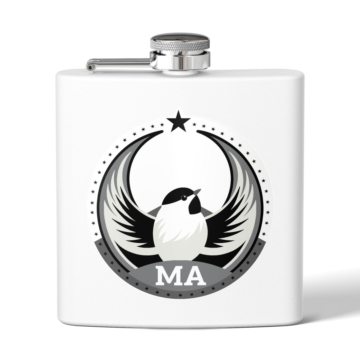 Bird Rebels 6oz Stainless Steel Flask – MA – Light