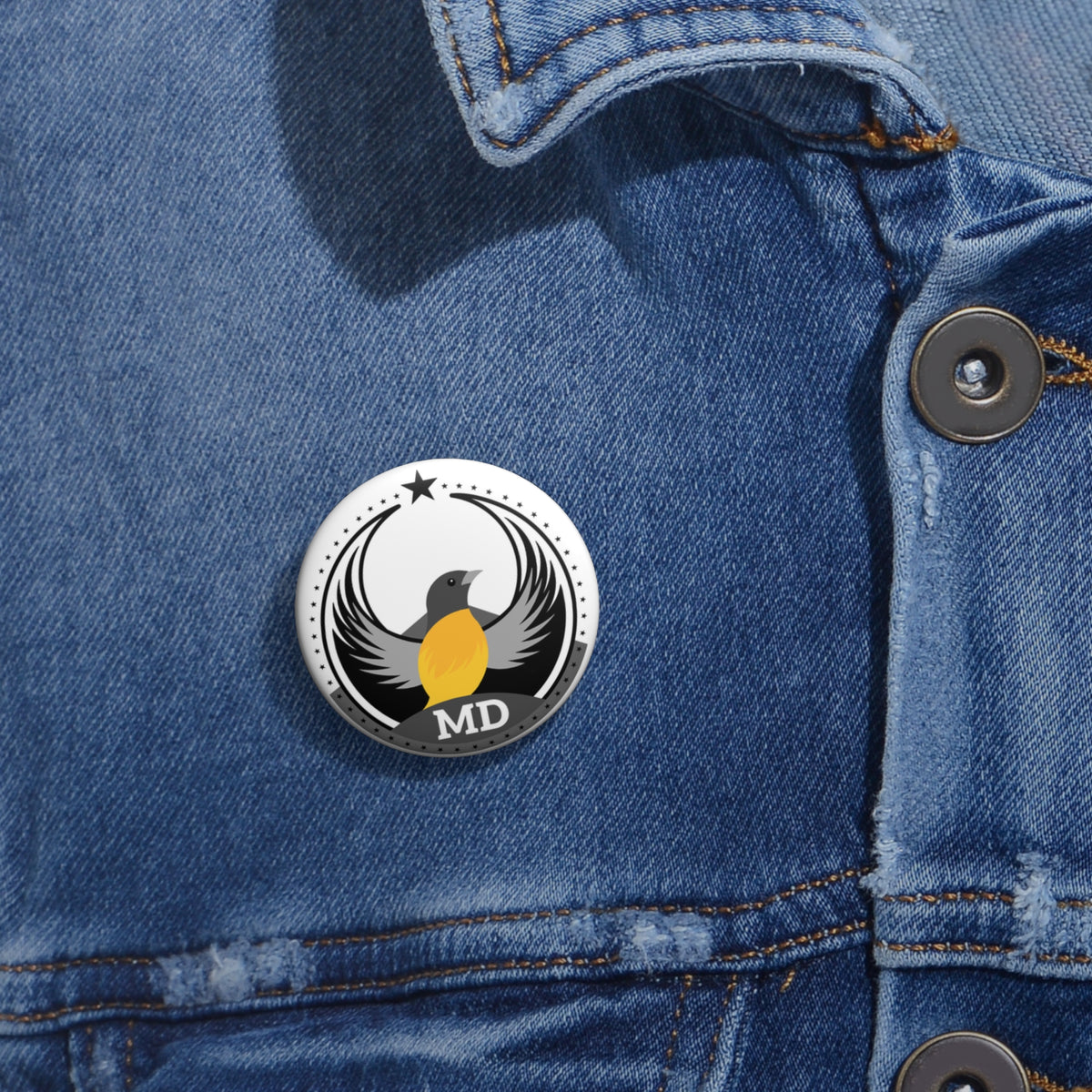 Bird Rebels Custom Pin Button – MD – Light