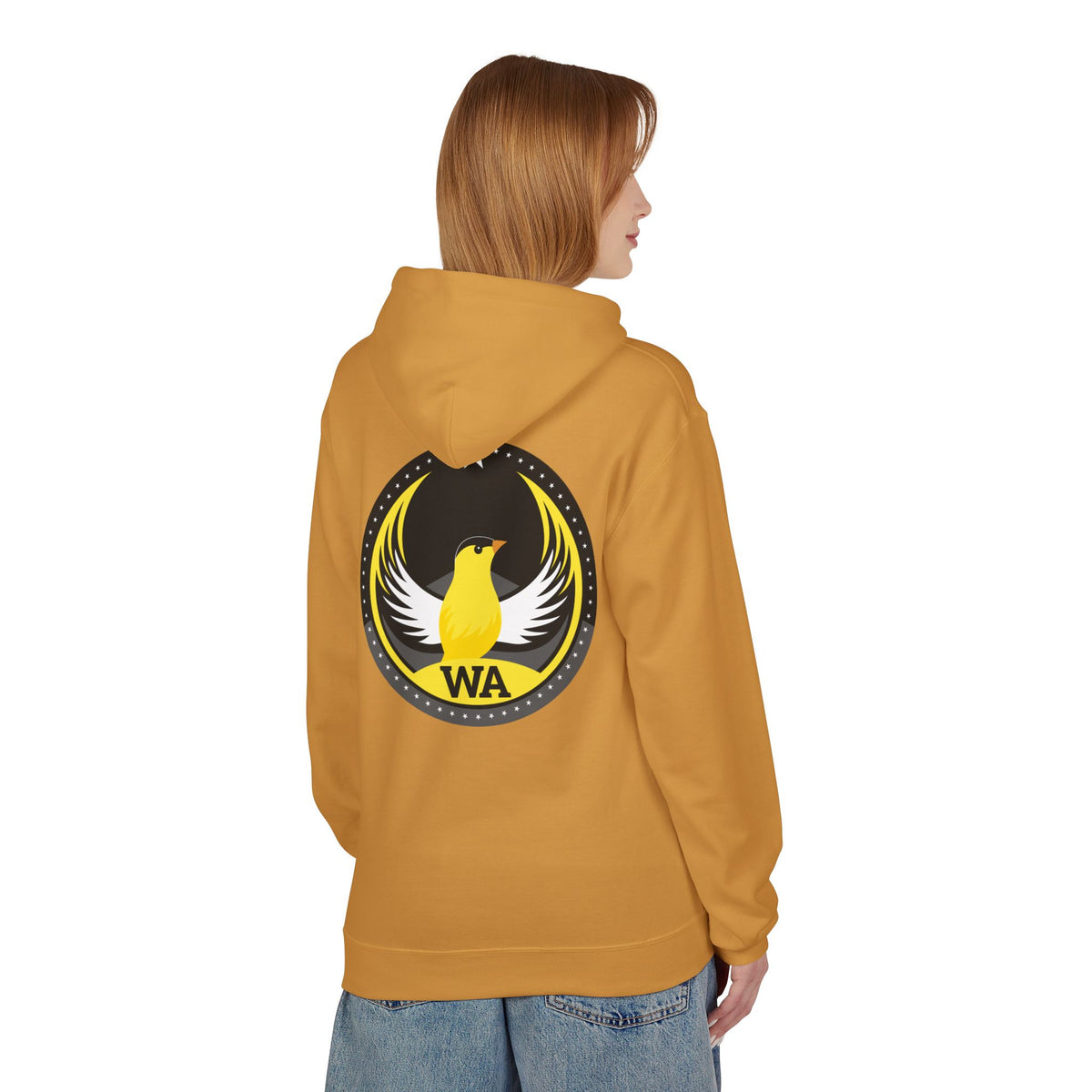 Bird Rebels Midweight Softstyle Fleece Hoodie – WA – Willow Goldfinch – Dark