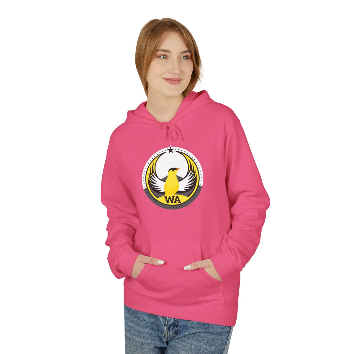 Bird Rebels Midweight Softstyle Fleece Hoodie – WA – Willow Goldfinch – Light