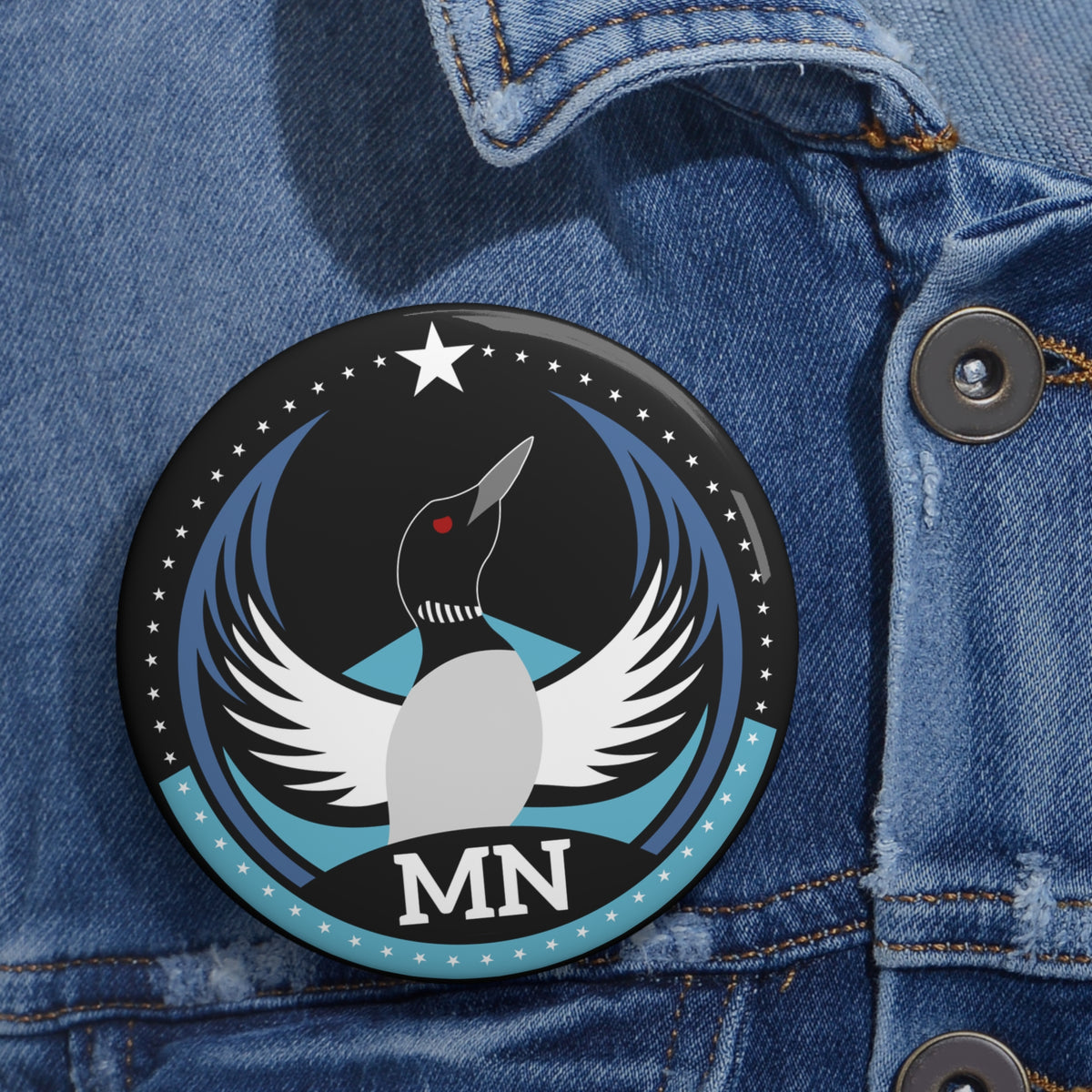 Bird Rebels Pin Button – MN – Dark