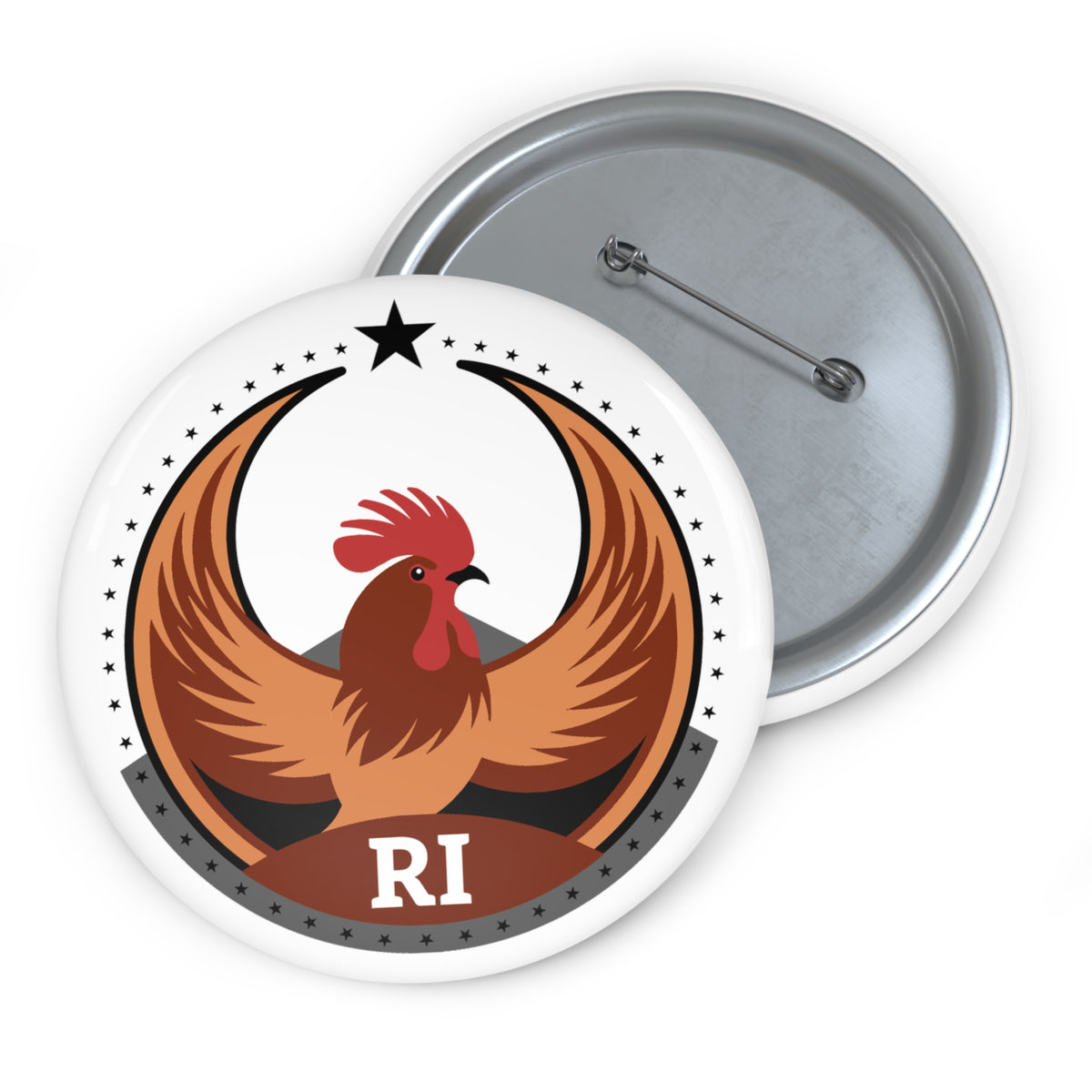 Bird Rebels Custom Pin Button – RI – Light