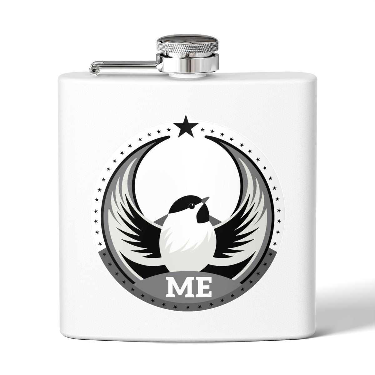 Bird Rebels 6oz Stainless Steel Flask – ME – Light