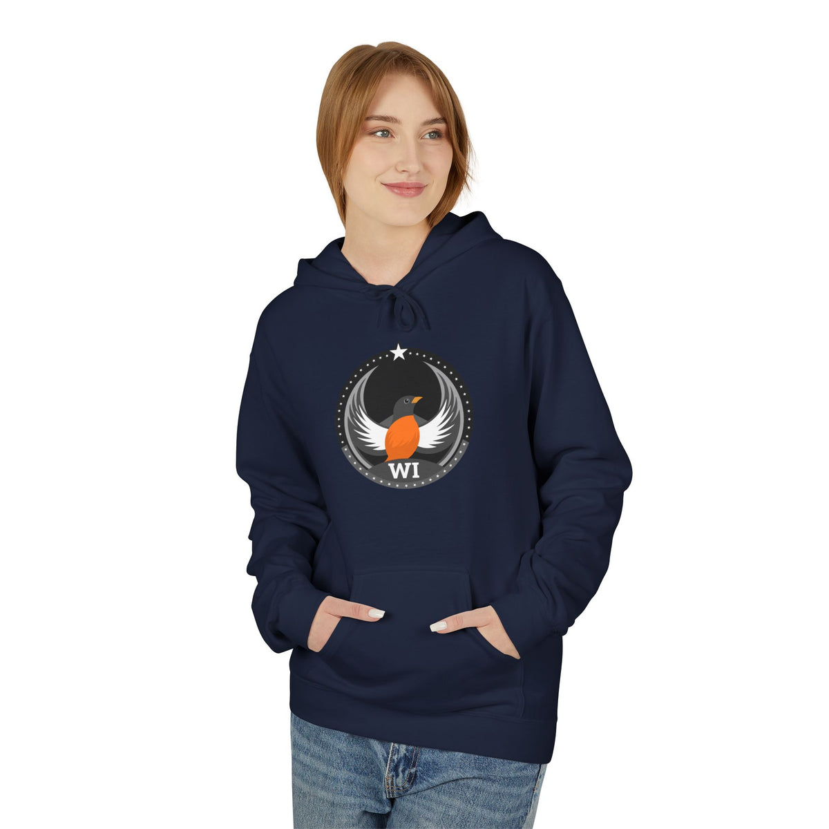 Bird Rebels Midweight Softstyle Fleece Hoodie – WI – Dark