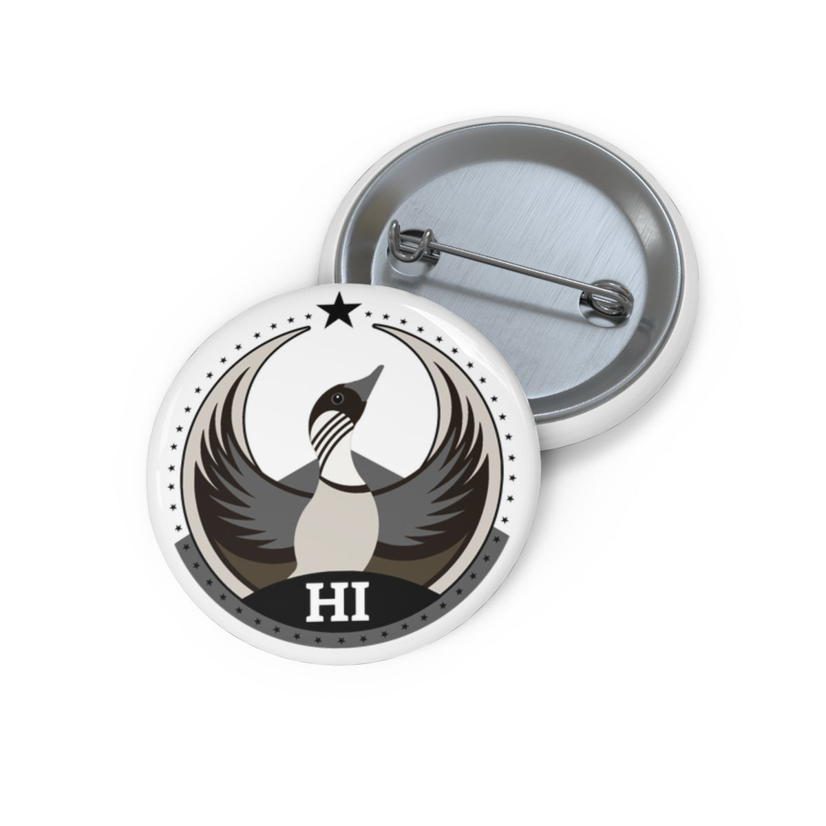 Bird Rebels Custom Pin Button – HI – Light