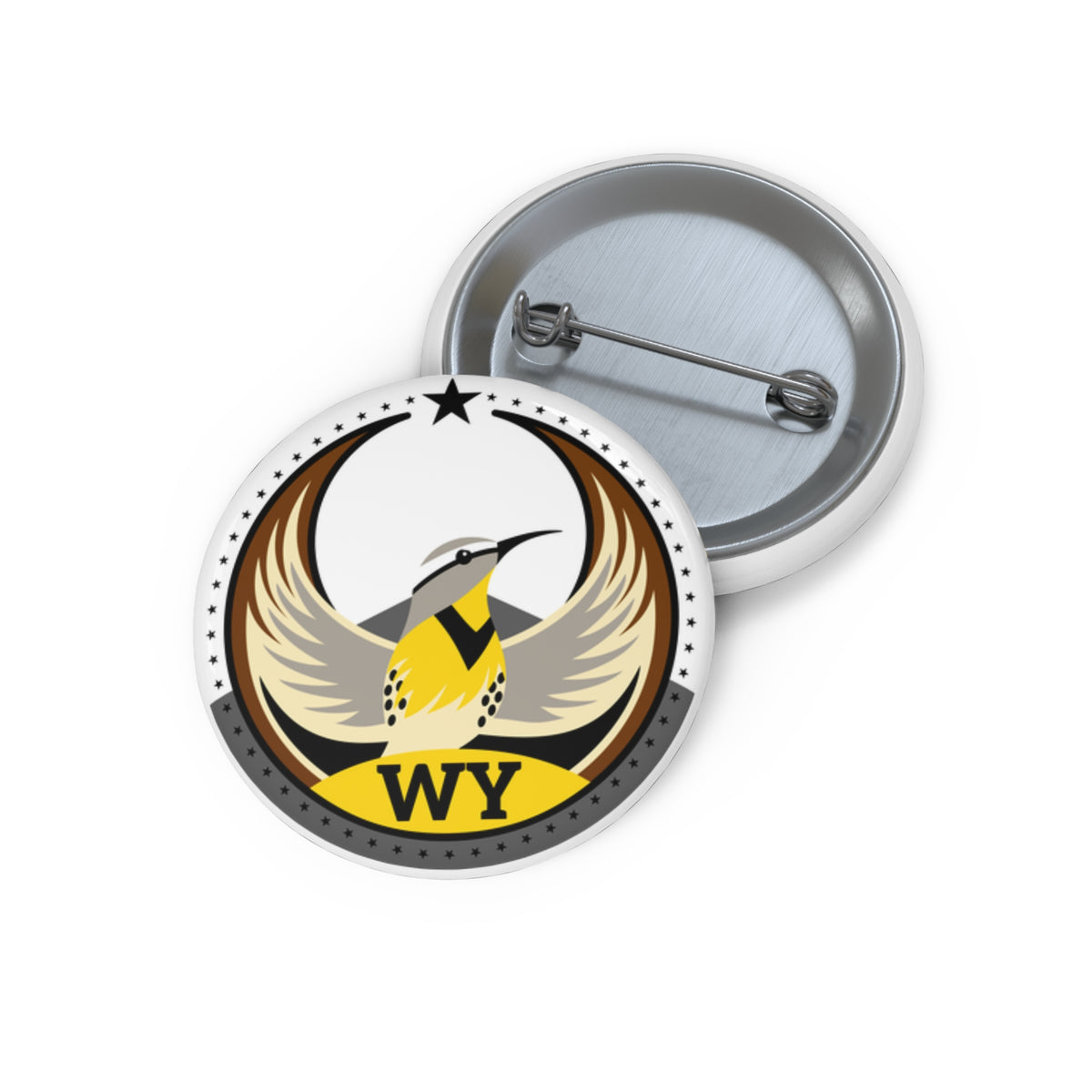 Bird Rebels Pin Button – WY – Light