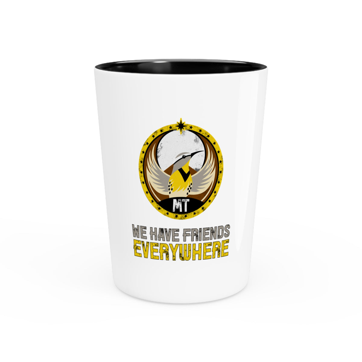 Montana Meadowlark Rebel Shot Glass - Ceramic - MT - Friends Everywhere