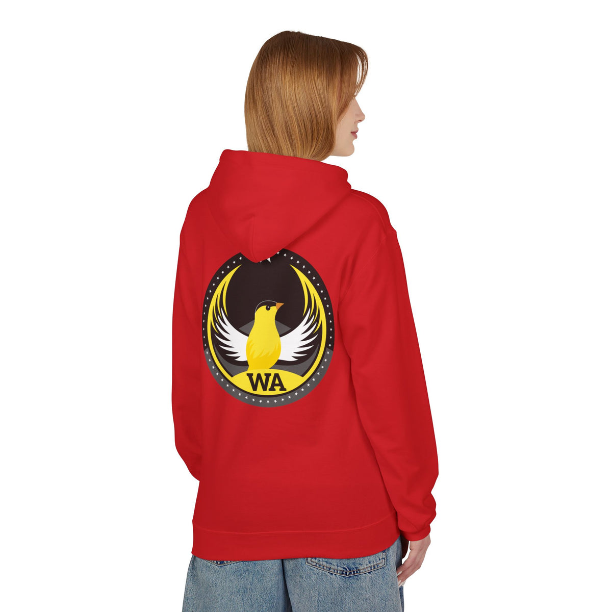 Bird Rebels Midweight Softstyle Fleece Hoodie – WA – Willow Goldfinch – Dark