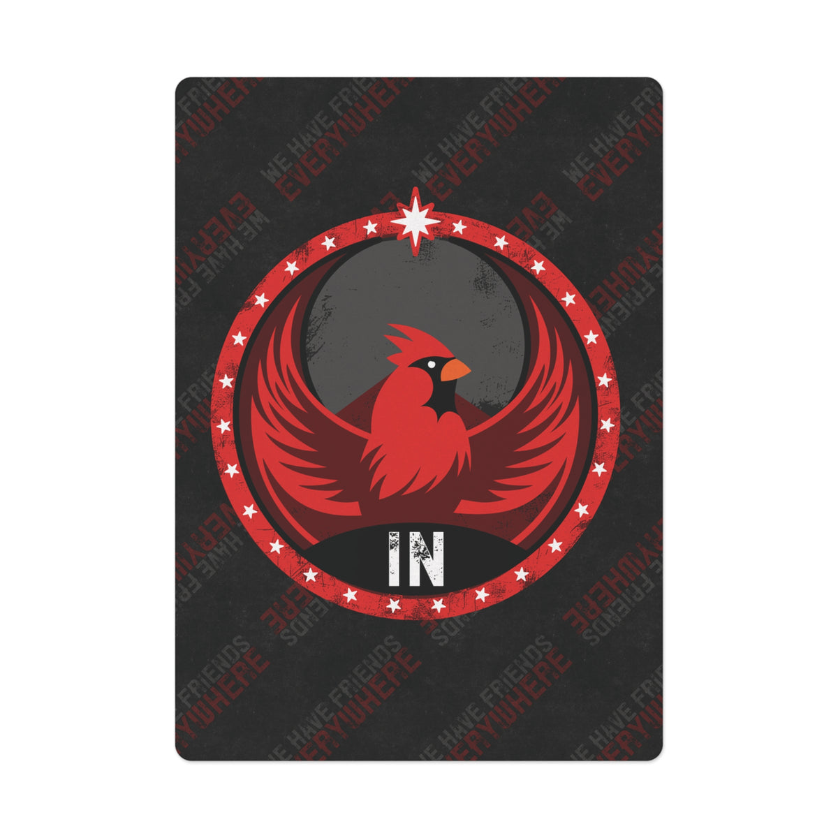 Indiana Cardinal Rebel - Poker Cards - IN - We Have Friends Everywhere