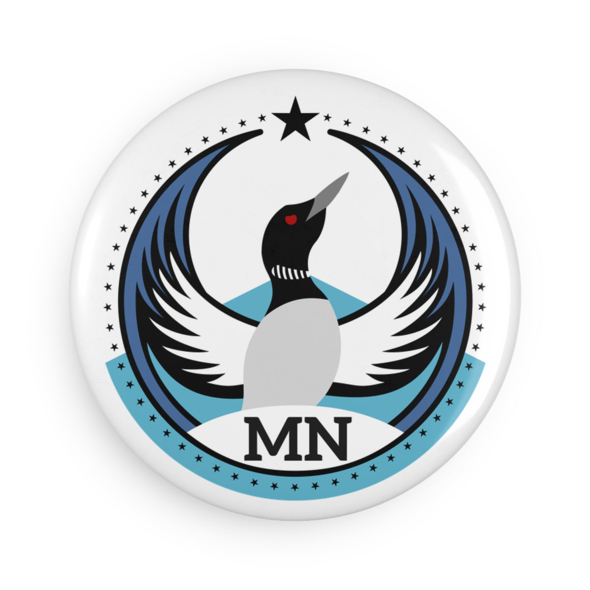Bird Rebels Round Button Magnet – MN – Light