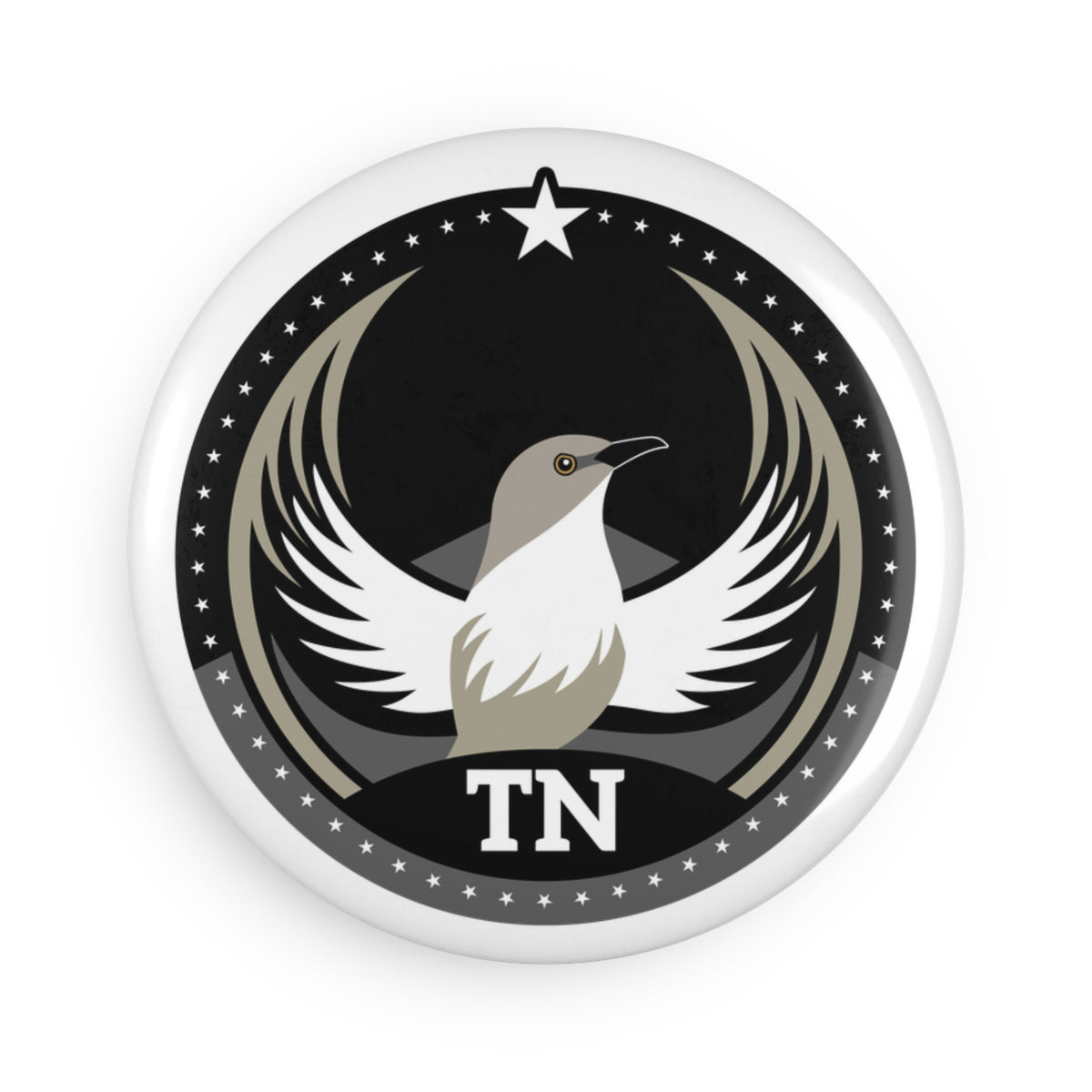 Bird Rebels Round Button Magnet – TN – Dark