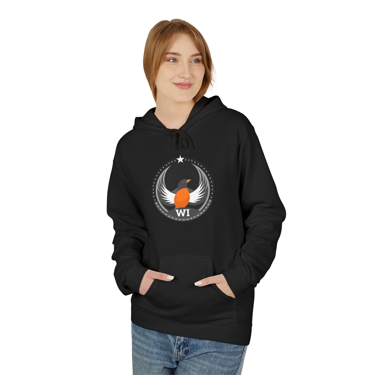 Bird Rebels Midweight Softstyle Fleece Hoodie – WI – Dark